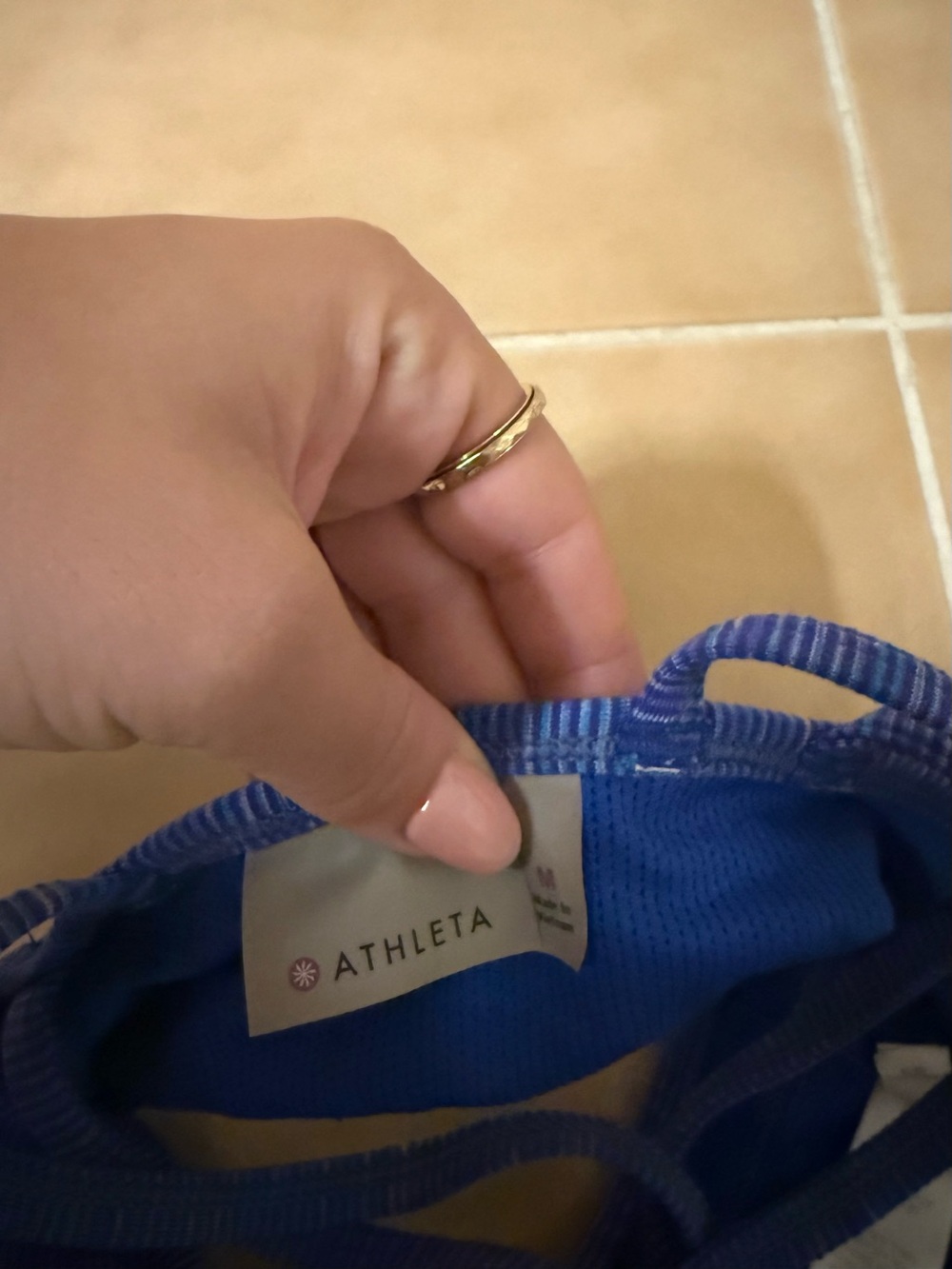 Athleta Royal Blue Thin-Strip Sports Bralette - Picture 2 of 3